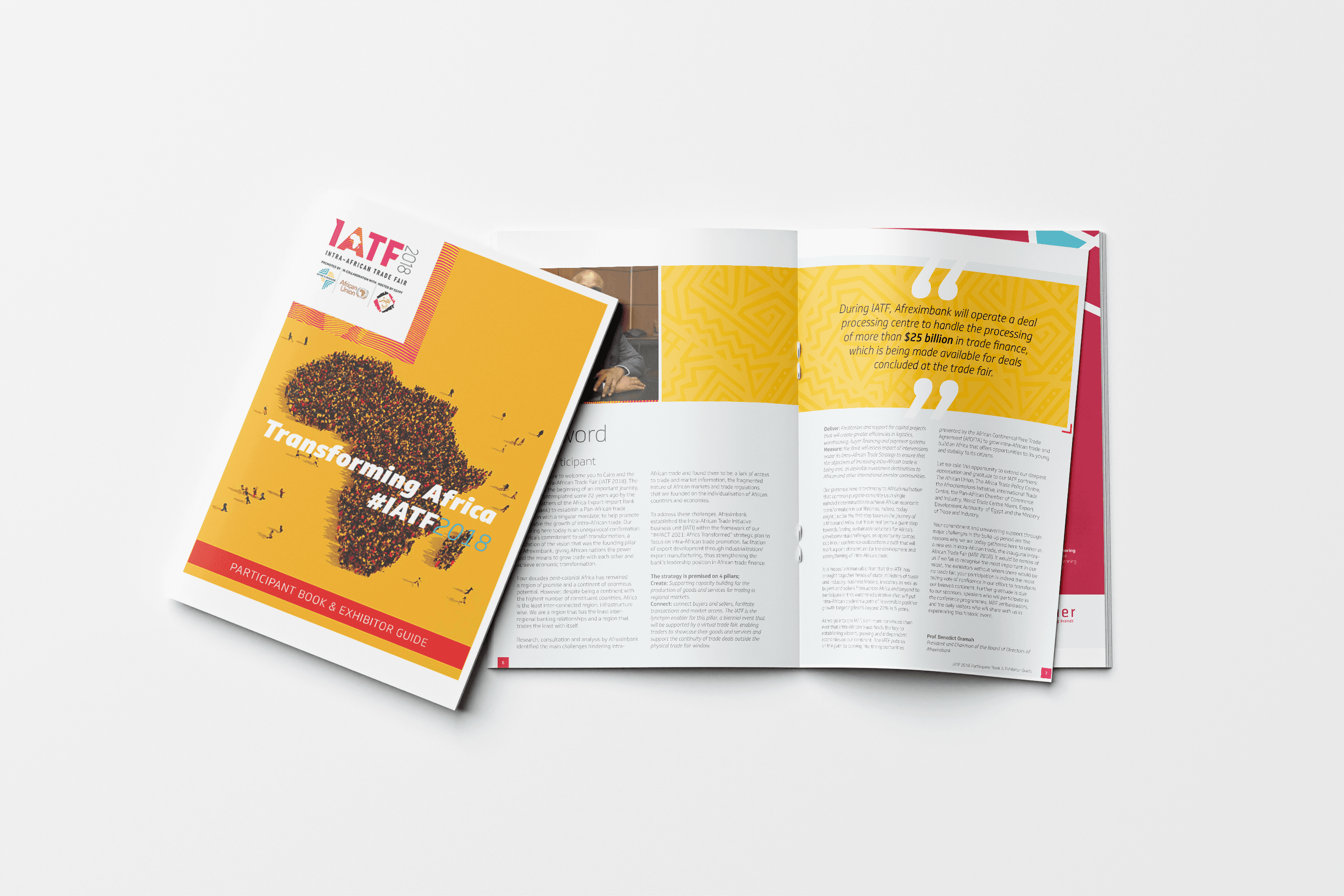 Cover and selected editorial spreads from the IATF2018 Participant Book and Exhibitor Guide